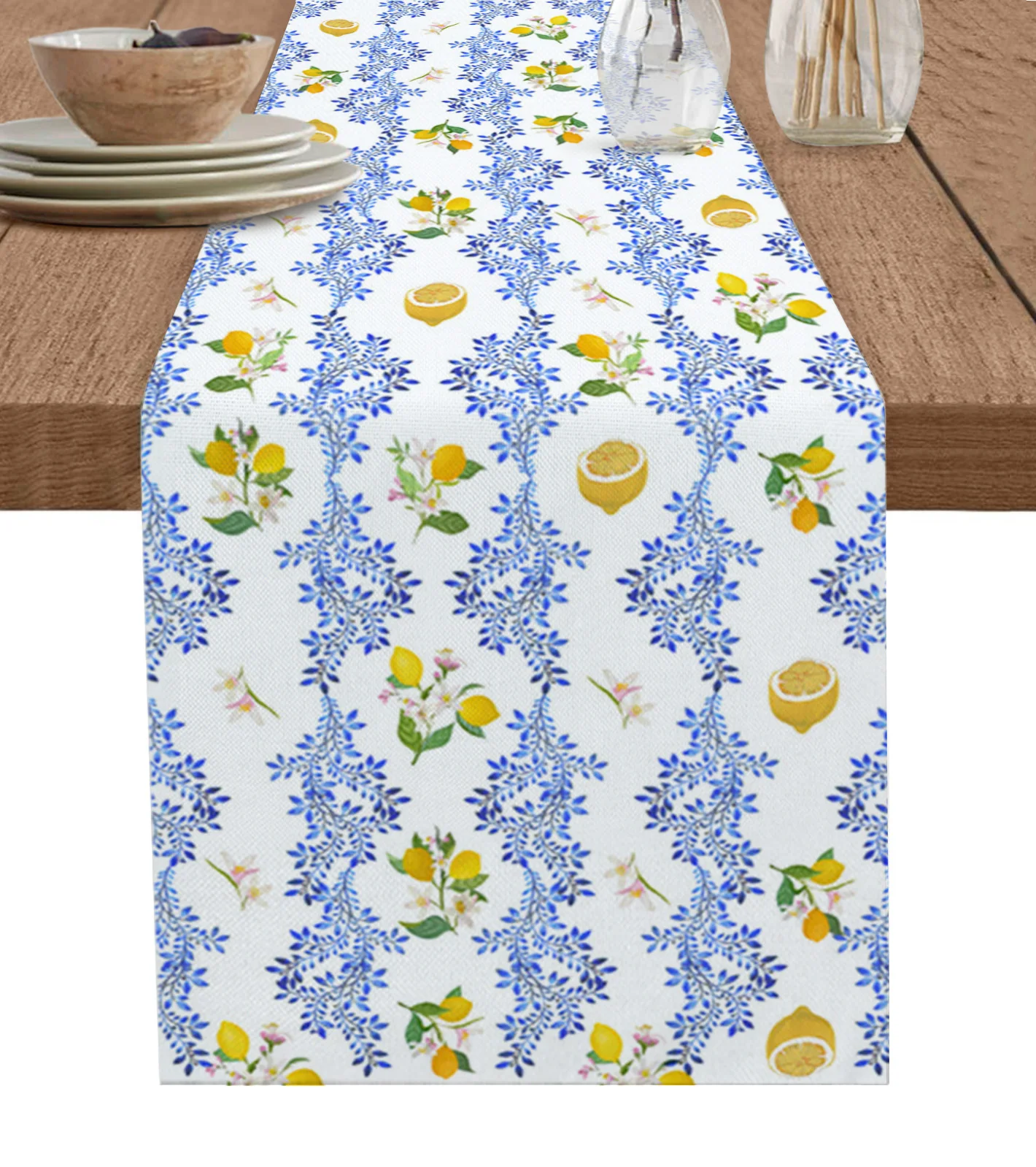 Summer Lemon Flower Leaves Linen Table Runners Wedding Table Decoration for Kitchen Decor Home Party Table Runners Decor
Summer Lemon Flower Leaves Linen Table Runners Wedding Table Decoration for Kitchen Decor Home Party Table Runners Decor