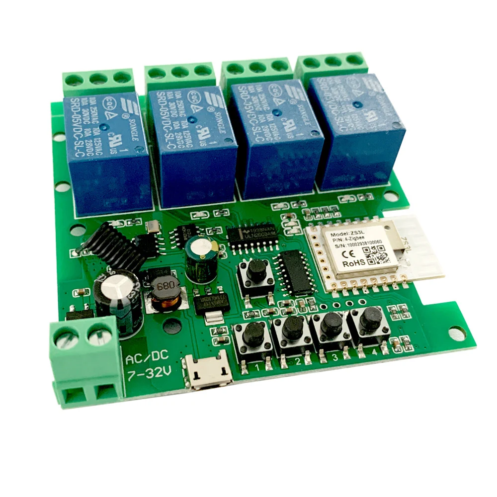 4CH 5-32V Ewelink ZigBee Relay Module Remote Control Wifi Switch Vioce Alexa Google Home Tuya Smart Hub Gateway Bridge
4CH 5-32V Ewelink ZigBee Relay Module Remote Control Wifi Switch Vioce Alexa Google Home Tuya Smart Hub Gateway Bridge