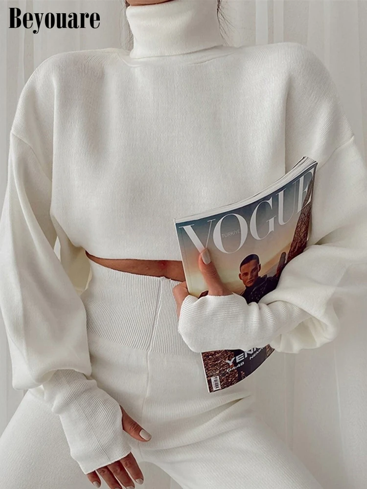 Beyouare Turtleneck Sweater For Women Autumn Winter Loose Long Sleeve Short Tops Basic Solid Sweaters Casual Elegant Fashion
Beyouare Turtleneck Sweater For Women Autumn Winter Loose Long Sleeve Short Tops Basic Solid Sweaters Casual Elegant Fashion