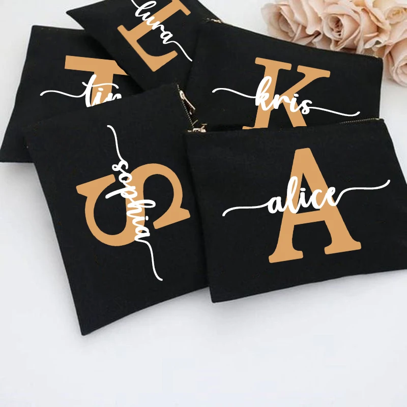 Personalized Makeup Bag Bridesmaid Maid of Honor Holiday Wedding Bachelorette Party Gift Canvas Monogram Cosmetic Zipper Pouches
Personalized Makeup Bag Bridesmaid Maid of Honor Holiday Wedding Bachelorette Party Gift Canvas Monogram Cosmetic Zipper Pouches