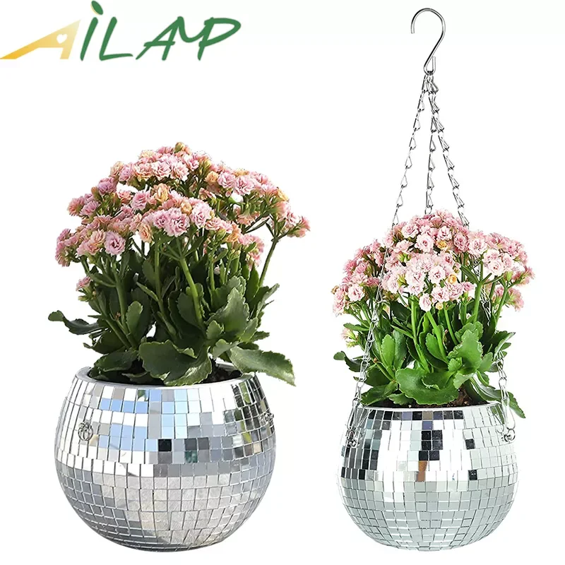 Diameter 20cm disco ball planter pot Hanging Planter Hook Ready to Use Disco Ball Decor Planter Pot for Indoor Outdoor flowerpot
Diameter 20cm disco ball planter pot Hanging Planter Hook Ready to Use Disco Ball Decor Planter Pot for Indoor Outdoor flowerpot