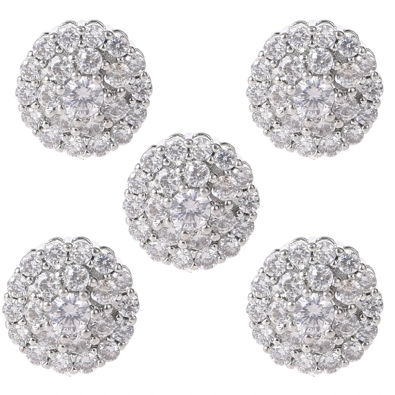 50JB 5Pcs 12mm Crystal for rhinestone Flower Round Buttons with Loop Luxurious Metal Embellishments for DIY Crafts Clothes Shoes
50JB 5Pcs 12mm Crystal for rhinestone Flower Round Buttons with Loop Luxurious Metal Embellishments for DIY Crafts Clothes Shoes