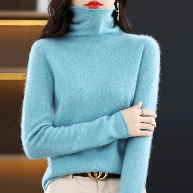 100% Wool Knitted Women's Sweater Pullover Long Sleeve High Neck Rolled Edge Skin Friendly Warm Soft Fashion Loose Chic Top
100% Wool Knitted Women's Sweater Pullover Long Sleeve High Neck Rolled Edge Skin Friendly Warm Soft Fashion Loose Chic Top