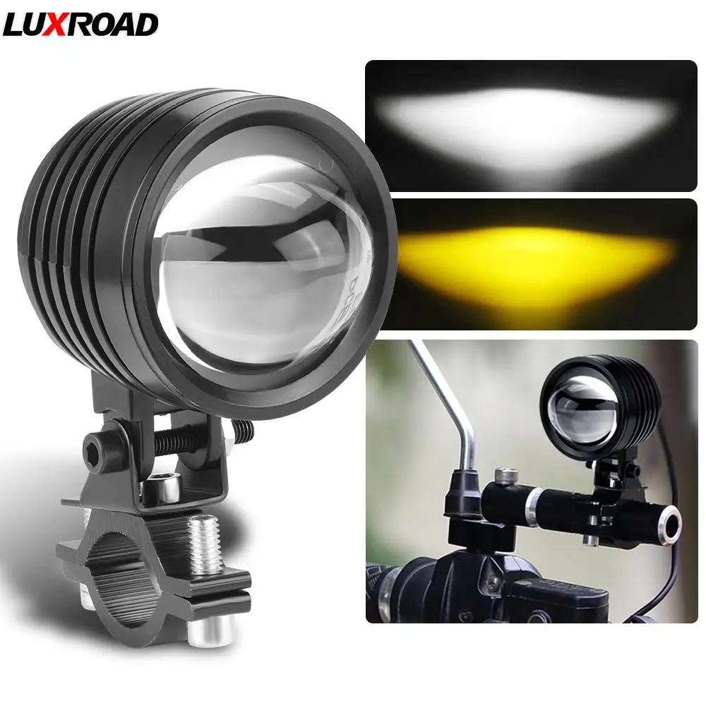 Motorcycle Spotlight Projector Lens Dual Color mini LED Headlight yellow white Driving lamp Universal for Trucks SUV ATV cars 
Motorcycle Spotlight Projector Lens Dual Color mini LED Headlight yellow white Driving lamp Universal for Trucks SUV ATV cars