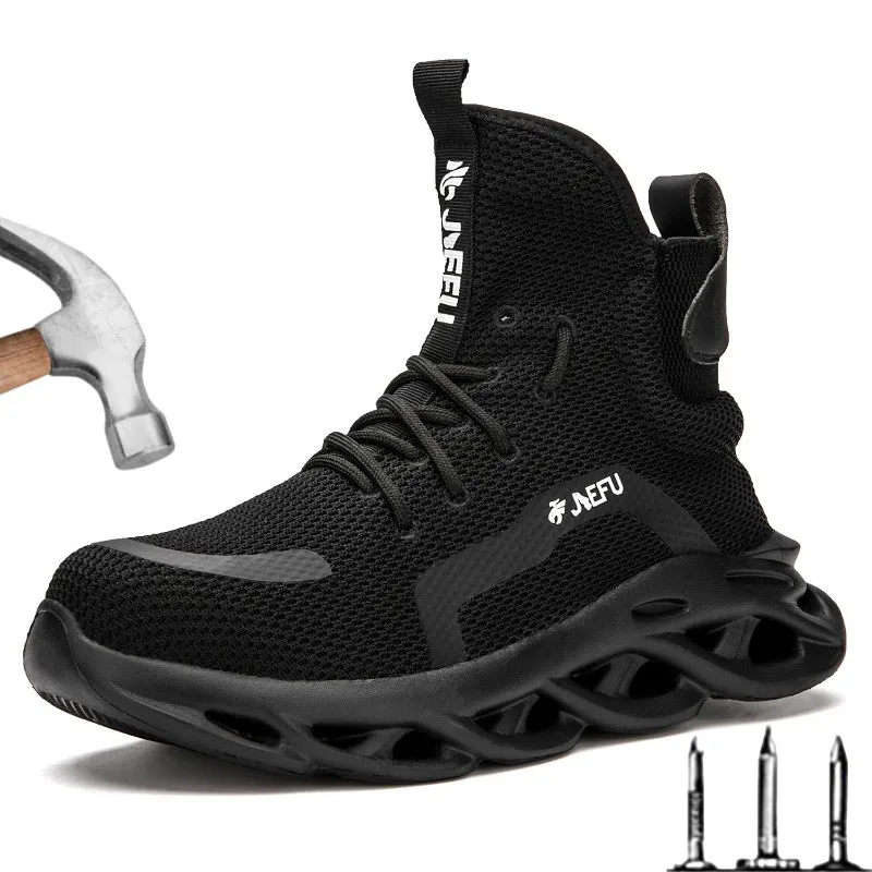 

Labor Insurance Shoes High-top Steel Head Anti-smashing Anti-puncture Electrician Insulation Lightweight Breathable Safety Boots