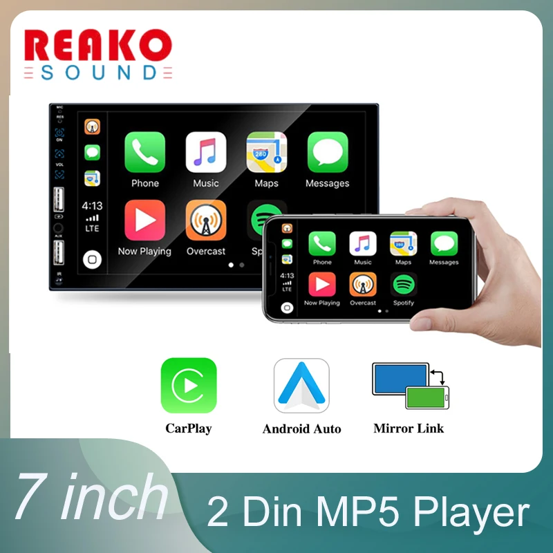 REAKOSOUND 2 Din Car Stereo Radio 7'' Touch Screen carplay Universal Car Player with BT FM Radio Receiver Support USB
REAKOSOUND 2 Din Car Stereo Radio 7'' Touch Screen carplay Universal Car Player with BT FM Radio Receiver Support USB