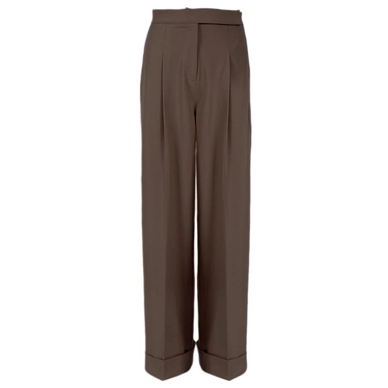 Autumn Fashion High Waist Suit Pants Pockets Pleated Wide Leg Pants Women New Black Ladies Office Trousers Female Pantalon 24307
Autumn Fashion High Waist Suit Pants Pockets Pleated Wide Leg Pants Women New Black Ladies Office Trousers Female Pantalon 24307