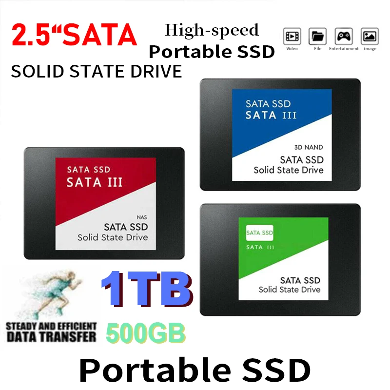 2022 популярный портативный твердотельный накопитель, 2,5 дюйма, Sata III, 1 ТБ SSD, 500 Гб, ТБ Ssd-накопитель для ноутбука, микрокомпьютера, настольного ...
2022 популярный портативный твердотельный накопитель, 2,5 дюйма, Sata III, 1 ТБ SSD, 500 Гб, ТБ Ssd-накопитель для ноутбука, микрокомпьютера, настольного ...