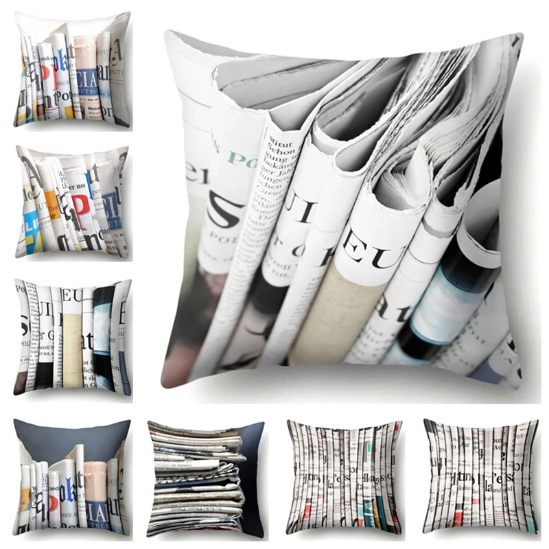 Vintage Style Pillow Case Decor Old English Newspaper Printed Cushion Cover Polyester Pillowcase for Sofa Home Car 45*45cm
Vintage Style Pillow Case Decor Old English Newspaper Printed Cushion Cover Polyester Pillowcase for Sofa Home Car 45*45cm