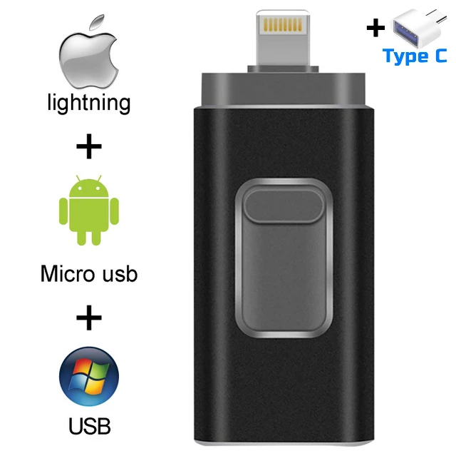 OTG USB Flash Drive For Apple iPhone iPad iPod Mobile USB Flash Disk USB Stick Flash Pen Drive 128G 64GB Usb Flash 3.0【Black】
OTG USB Flash Drive For Apple iPhone iPad iPod Mobile USB Flash Disk USB Stick Flash Pen Drive 128G 64GB Usb Flash 3.0【Black】