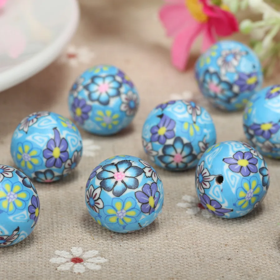 20pcs 14mm Polymer Clay Flowers Pattern Beads Round Spacer Beads for DIY Jewelry Bracelet Necklace Handmade Making Accessories
20pcs 14mm Polymer Clay Flowers Pattern Beads Round Spacer Beads for DIY Jewelry Bracelet Necklace Handmade Making Accessories