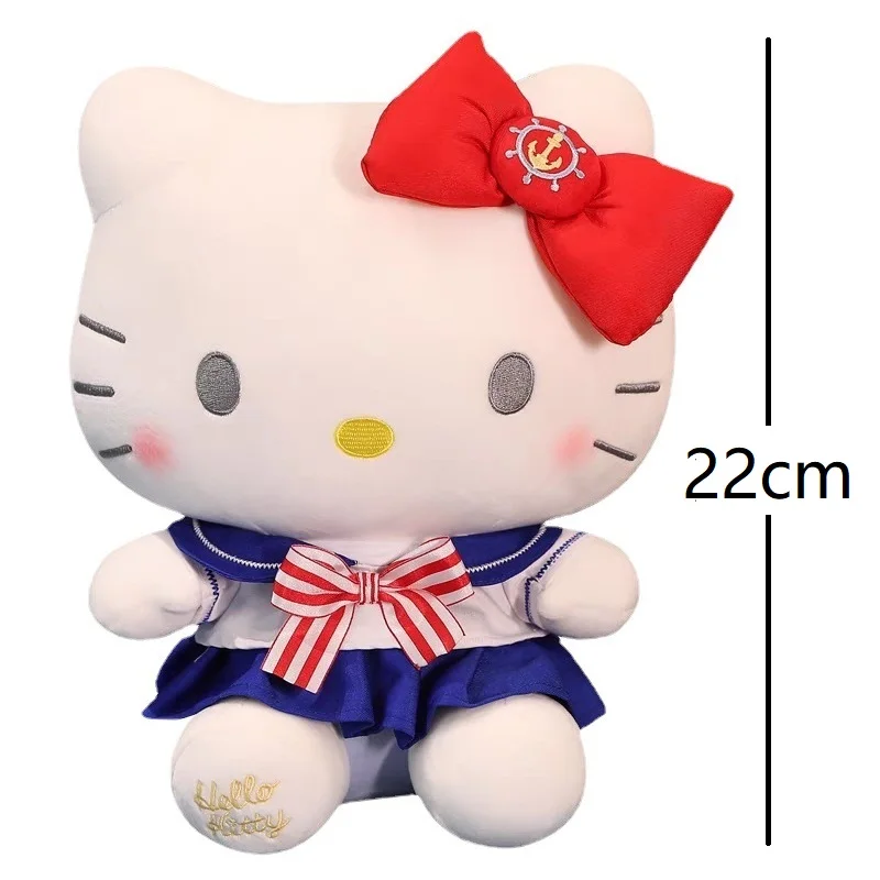 

22cm Hello Kitty Sanrio Stuffed Animals Toys For Girls Juguetes Para Niñas KT Cat Anime Plush Cute Plushies Hellokitty Doll