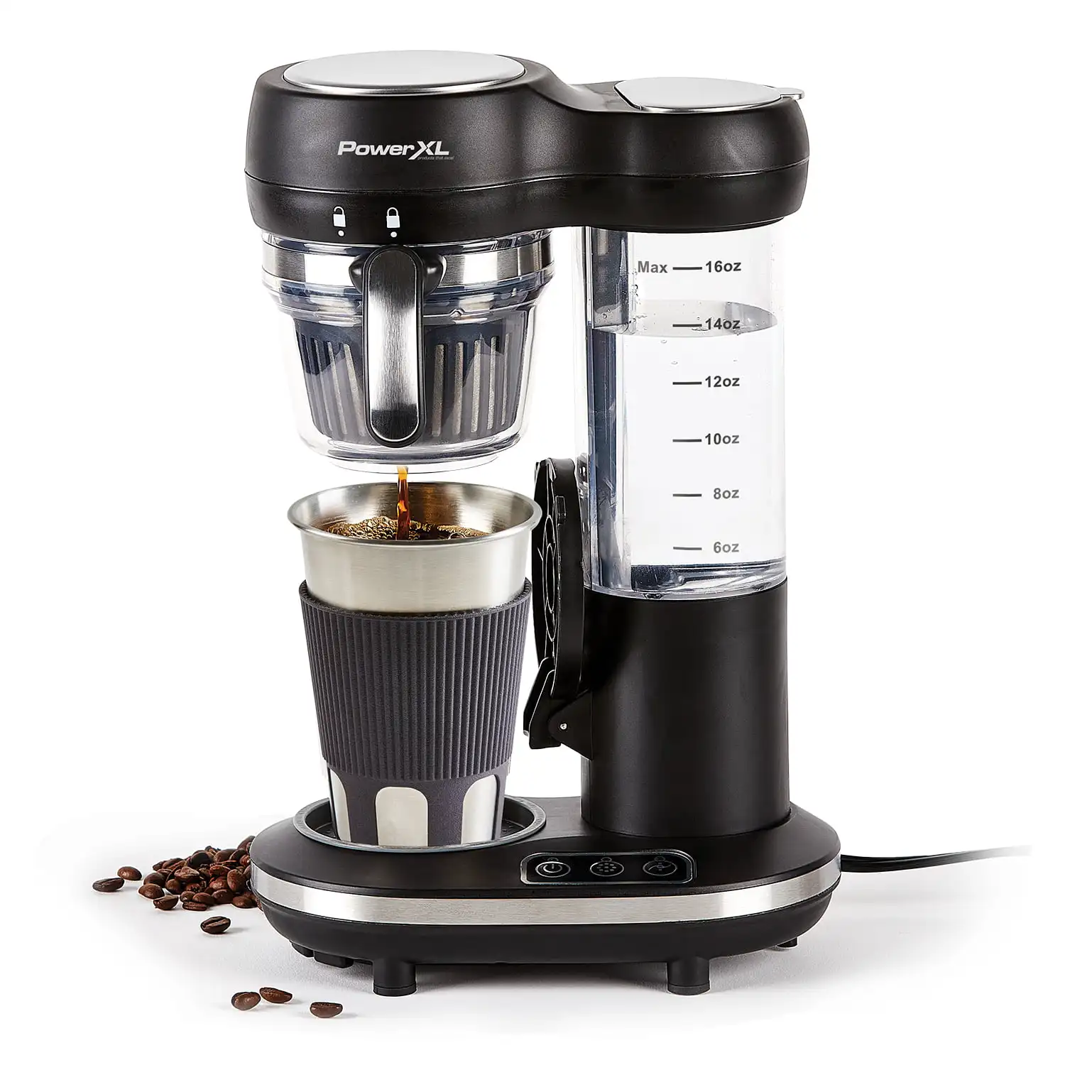 Grind and Go Plus Coffee Maker, Automatic Single-Serve Coffee Machine with 16-Oz
Grind and Go Plus Coffee Maker, Automatic Single-Serve Coffee Machine with 16-Oz