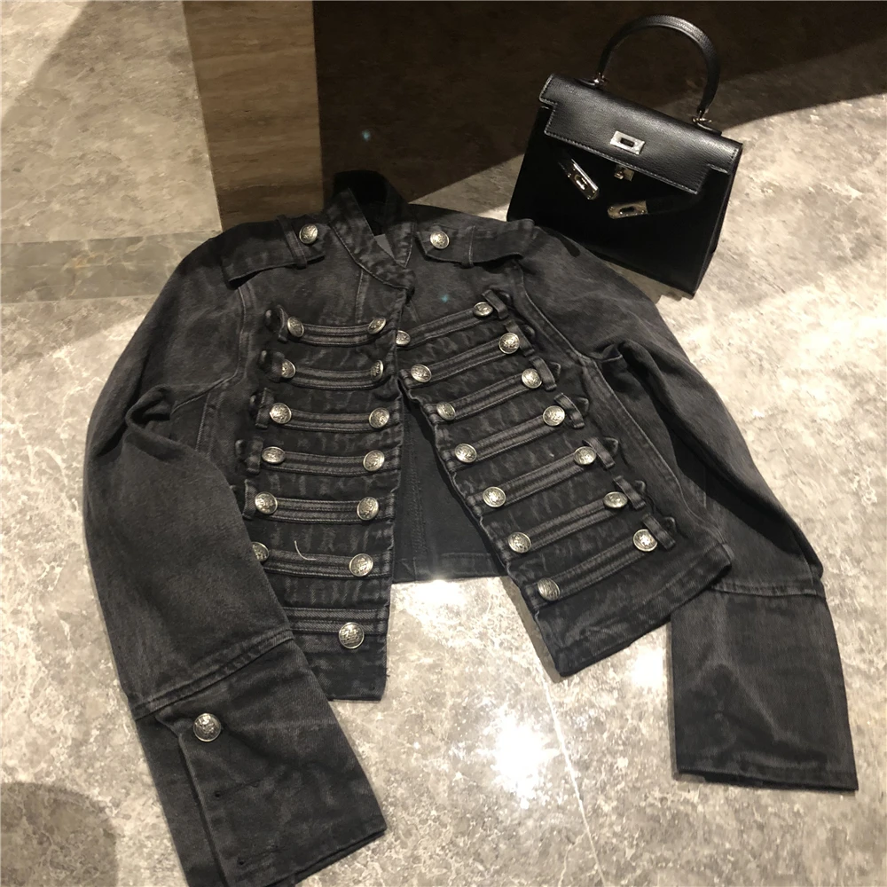 Boho Inspired Military-Style Denim Jacket black buttons supper chic jacket coat women 2021 casual jacket women winter chaqueta
Boho Inspired Military-Style Denim Jacket black buttons supper chic jacket coat women 2021 casual jacket women winter chaqueta
