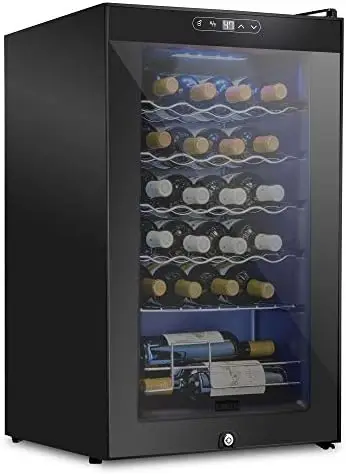 

Компрессор на 24 бутылки холодильник для вина w/Lock-Большой отдельно стоящий винный погреб для красного, белого, шампанского или сияющего вина