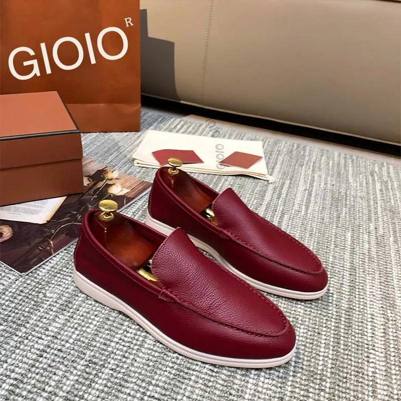 Premium Luxury Loafers Cowhide Casual Men's Shoes 2023 Flat Bottom Walking Shoes Leather Top Large Brand Women's Shoes 
Premium Luxury Loafers Cowhide Casual Men's Shoes 2023 Flat Bottom Walking Shoes Leather Top Large Brand Women's Shoes