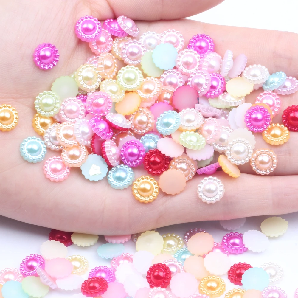 Half Round Flower 9-19mm Mixed Colors Ivory White 500-2000pcs ABS Resin Imitation Pearls Flatback Beads for Scrapbook Decoration
Half Round Flower 9-19mm Mixed Colors Ivory White 500-2000pcs ABS Resin Imitation Pearls Flatback Beads for Scrapbook Decoration