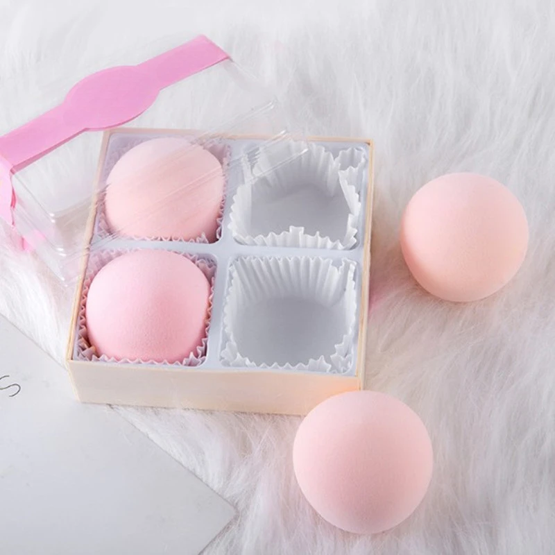 

Microfiber Fluff Surface Cosmetic Puff Beauty Makeup Sponge Soft Marshmallow Pink Foundation Blender Make Up Gift Set