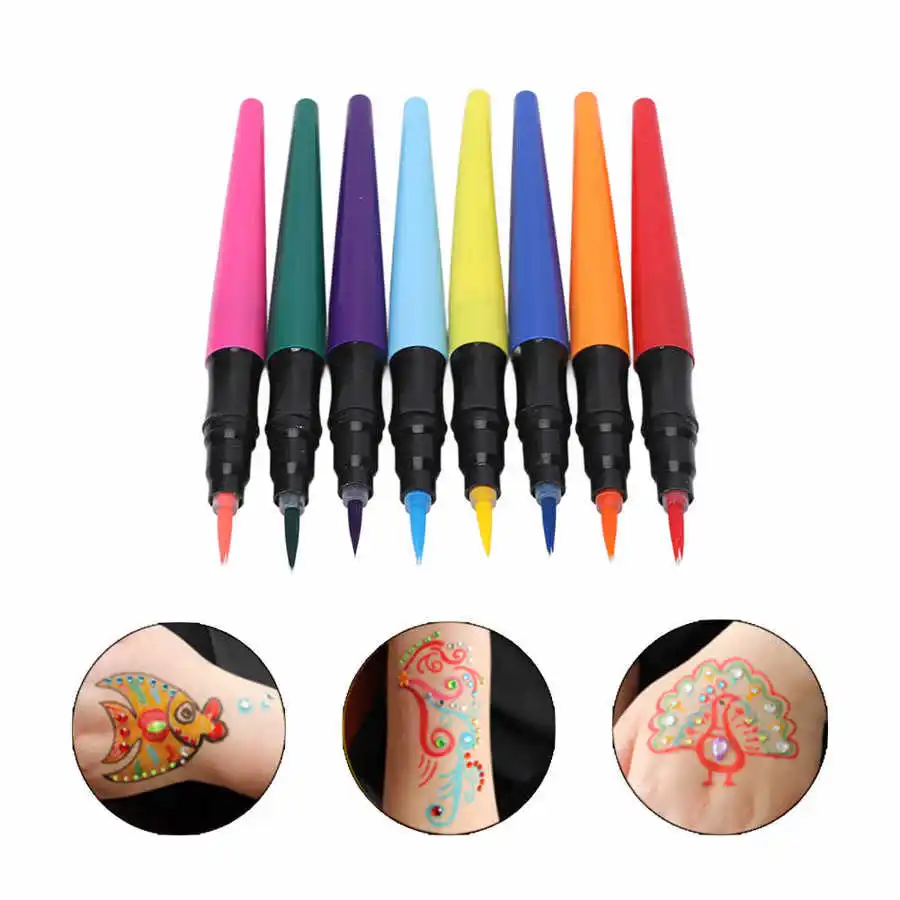 8 Colors Body Face Painting Marker Pens Water Based Markers Drawing Pens for Children Halloween Makeup Cosplay Party Christmas
8 Colors Body Face Painting Marker Pens Water Based Markers Drawing Pens for Children Halloween Makeup Cosplay Party Christmas