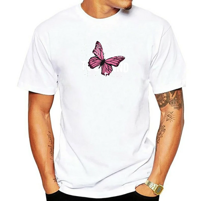 

It'S Cool To Be Kind Happy To Fly Always Mens Short Sleeve Personality Casual Cotton T-Shirts Vintage All-math Tops Man Clothing