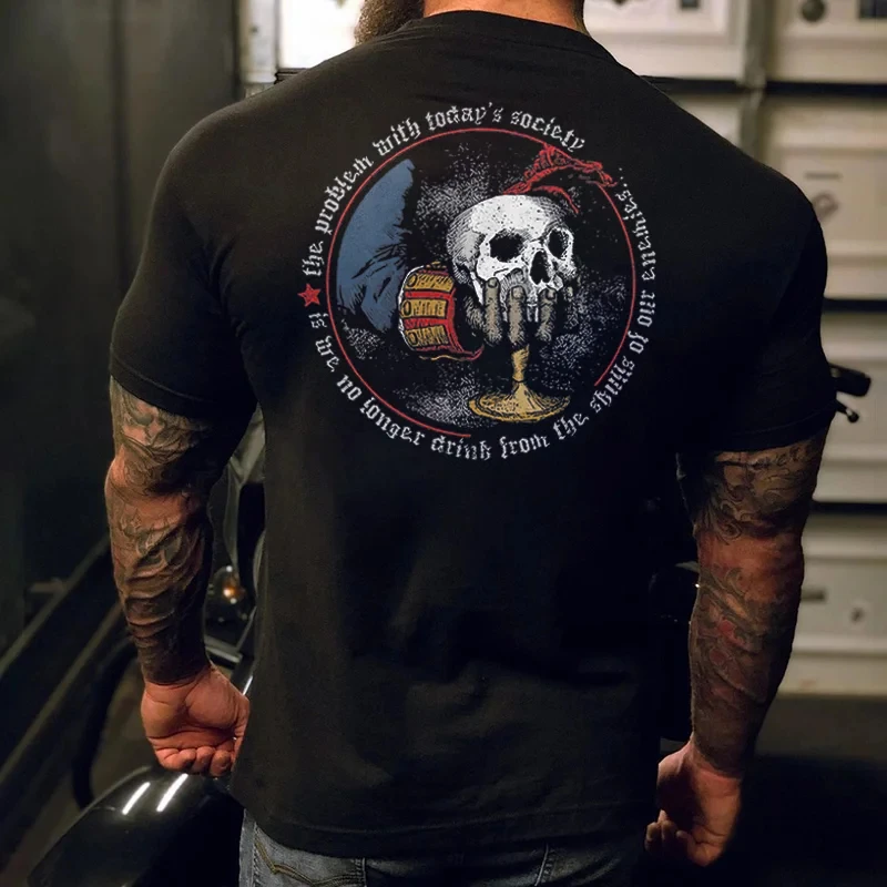 Badassdude We No Longer Drink From The Skulls Of Our Enemies Printing Men's Casual Fashion T-shirt
Badassdude We No Longer Drink From The Skulls Of Our Enemies Printing Men's Casual Fashion T-shirt