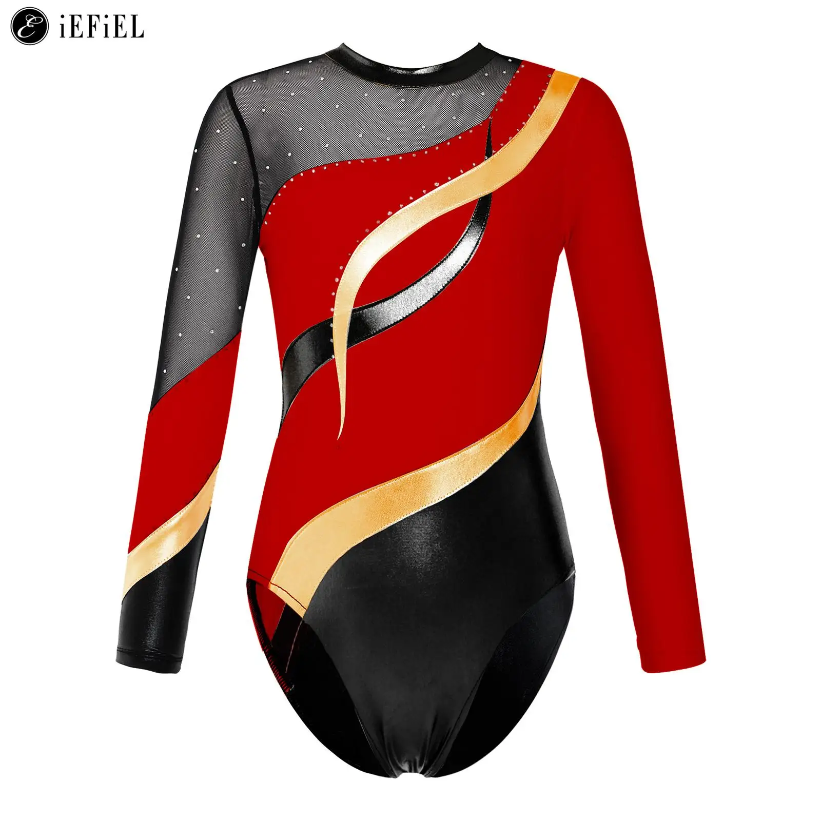 Kids Girls Gymnastics Yoga Long Sleeve Dance Leotard Shiny Diamonds Round Neck Keyhole Back Bronzing Cloth Mesh Ballet Bodysuit
Kids Girls Gymnastics Yoga Long Sleeve Dance Leotard Shiny Diamonds Round Neck Keyhole Back Bronzing Cloth Mesh Ballet Bodysuit