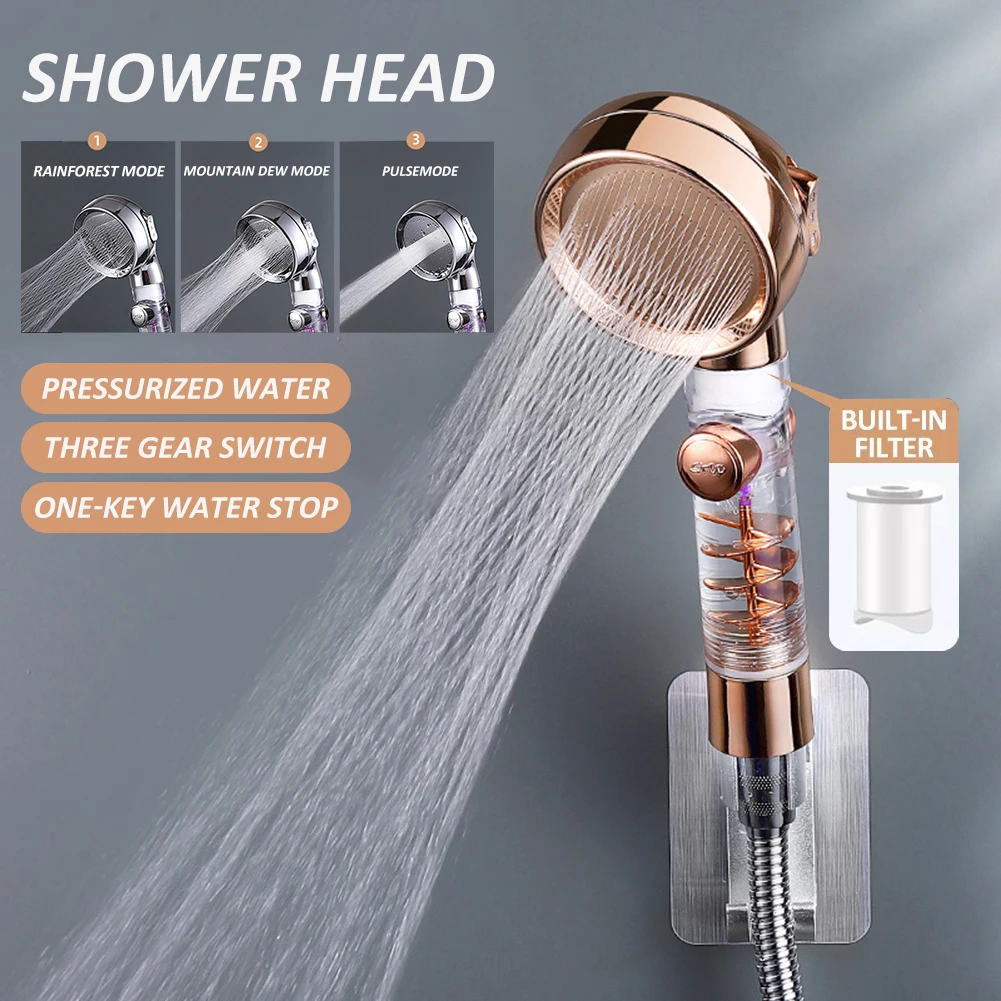 High Pressure Handheld Shower Head 3-Speed Turbo Shower Pressurized Large Water Powerful Shower Spray with Filter Pause Button
High Pressure Handheld Shower Head 3-Speed Turbo Shower Pressurized Large Water Powerful Shower Spray with Filter Pause Button