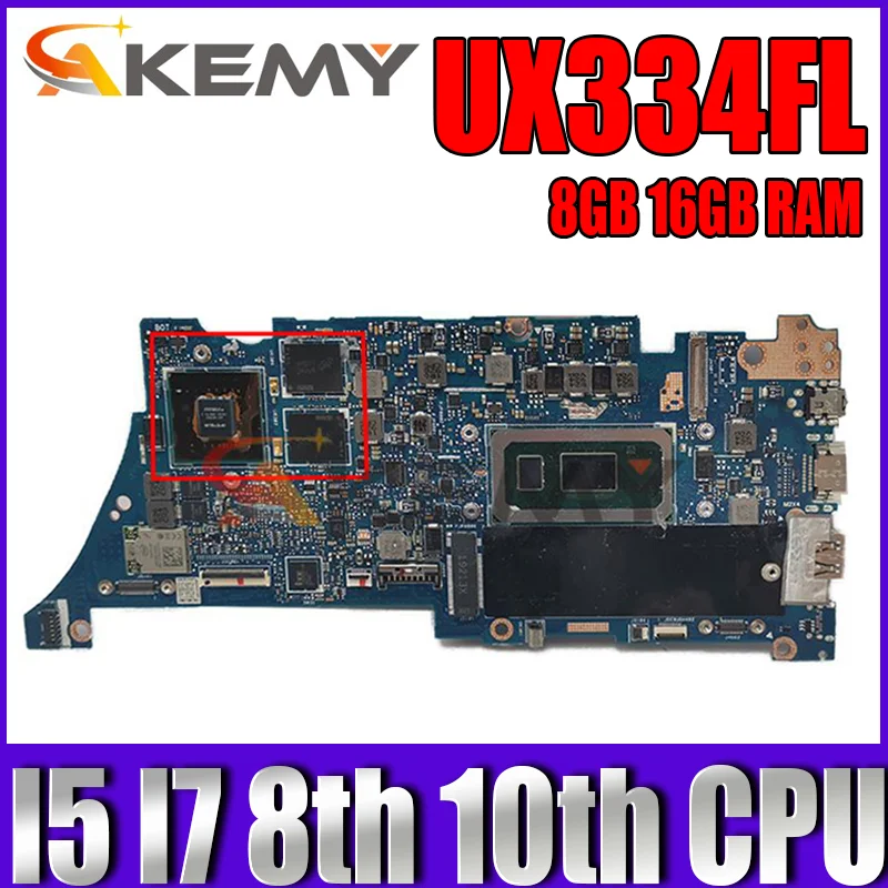 UX334FL Laptop Motherboard for ASUS ZenBook 13 UX334FL UX434FAC Notebook Motherboard Mainboard I5 I7 8th 10th CPU 8GB 16GB RAM
UX334FL Laptop Motherboard for ASUS ZenBook 13 UX334FL UX434FAC Notebook Motherboard Mainboard I5 I7 8th 10th CPU 8GB 16GB RAM