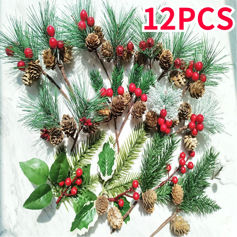 12pcs Christmas Artificial Flower Berry Pine Cone Branch Xmas Tree Decorations Ornament 2022 Navidad New Year Gifts Home Decor
12pcs Christmas Artificial Flower Berry Pine Cone Branch Xmas Tree Decorations Ornament 2022 Navidad New Year Gifts Home Decor