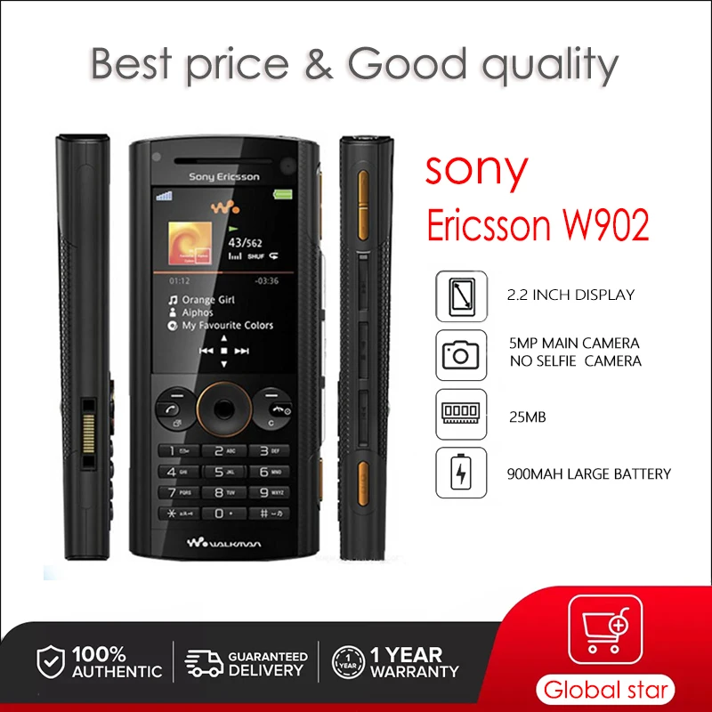 Sony Ericsson W902 Refurbished-Original 2.2inches 5MP Mobile Phone Cellphone Free Shipping High Quality
Sony Ericsson W902 Refurbished-Original 2.2inches 5MP Mobile Phone Cellphone Free Shipping High Quality