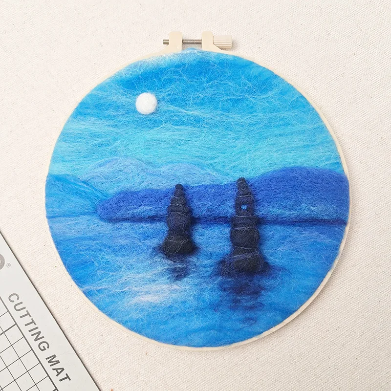 DIY Wool Felting Painting With Embroidery Kit 20x20cm Landscape Needle Wool Painting Picture Handicrafts For DIY Gift
DIY Wool Felting Painting With Embroidery Kit 20x20cm Landscape Needle Wool Painting Picture Handicrafts For DIY Gift