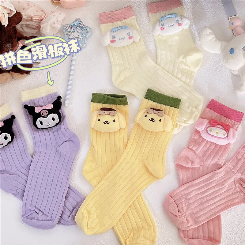 Новые носки Kawaii Cinnamoroll My Melody, универсальные носки для скейтборда Purin Dog, поглощающие пот, для девушек
Новые носки Kawaii Cinnamoroll My Melody, универсальные носки для скейтборда Purin Dog, поглощающие пот, для девушек
