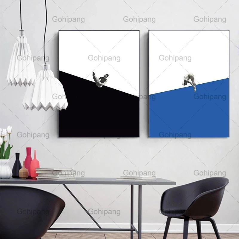 Modern Abstract Diving Posture Canvas Painting Nordic Poster Print Scandinavia Wall Art Pictures for Living Room Home Decoration
Modern Abstract Diving Posture Canvas Painting Nordic Poster Print Scandinavia Wall Art Pictures for Living Room Home Decoration