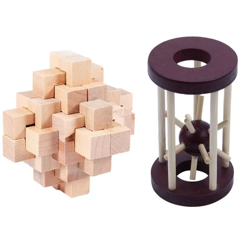 2Pcs Wood Puzzle Brain Teaser Toy Games :1Pcs Interlocking Puzzle & 1Pcs Tetrakaidecahedron Lock Logic Puzzle
2Pcs Wood Puzzle Brain Teaser Toy Games :1Pcs Interlocking Puzzle & 1Pcs Tetrakaidecahedron Lock Logic Puzzle
