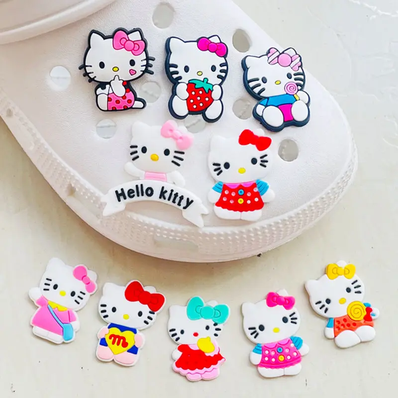 Новинка, 1 шт., подвески для обуви из ПВХ Hello Kitty, аксессуары «сделай сам», забавные животные, котенок, украшение Jibz для крокса, подвески, подарок для детей
Новинка, 1 шт., подвески для обуви из ПВХ Hello Kitty, аксессуары «сделай сам», забавные животные, котенок, украшение Jibz для крокса, подвески, подарок для детей