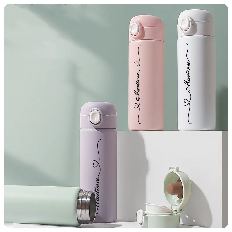 Thermos Bottle Custom Name Stainless Steel Keep Cold Portable Travel Leak Proof 380ML bottle For Gift Tea and coffee thermos Cup 
Thermos Bottle Custom Name Stainless Steel Keep Cold Portable Travel Leak Proof 380ML bottle For Gift Tea and coffee thermos Cup