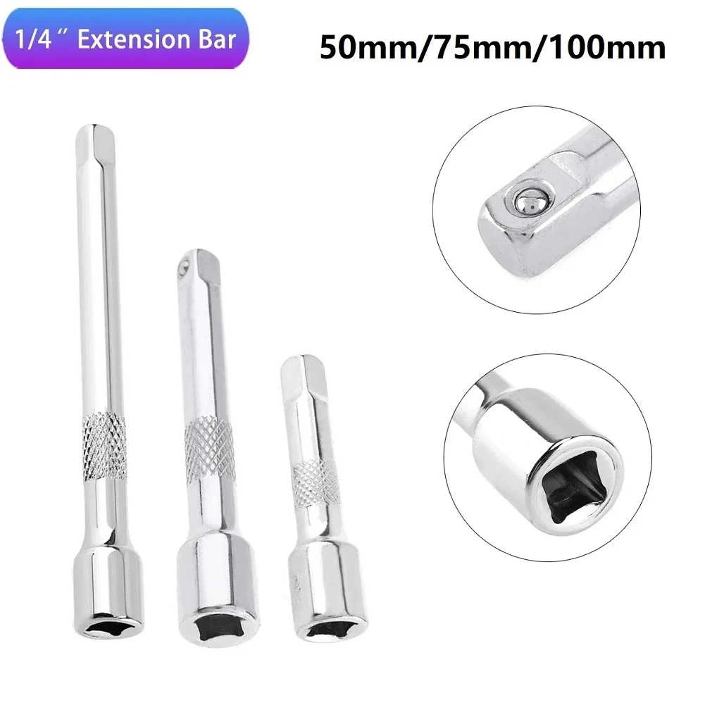 50/75/100mm Extension Bar Ratchet Socket Wrench Extension Bar Quick Release Drive Ratchet Socket Wrenches Repair Hand Tools
50/75/100mm Extension Bar Ratchet Socket Wrench Extension Bar Quick Release Drive Ratchet Socket Wrenches Repair Hand Tools