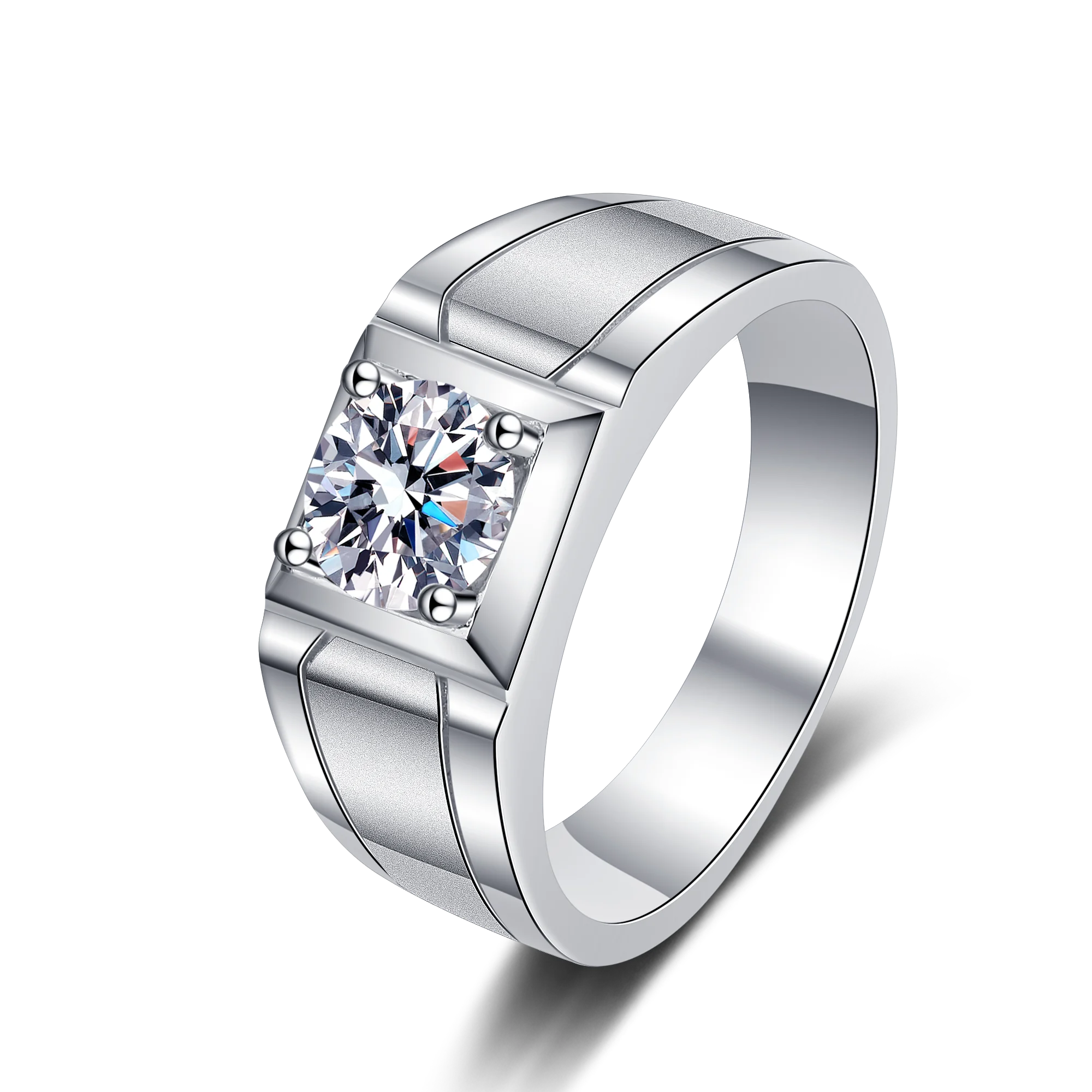 Aisne Real 0.5ct 1ct VVS D Color Moissanite Propose Rings for Men Engagement White Gold Color 925 Sterling Silver Jewelry Rings
Aisne Real 0.5ct 1ct VVS D Color Moissanite Propose Rings for Men Engagement White Gold Color 925 Sterling Silver Jewelry Rings