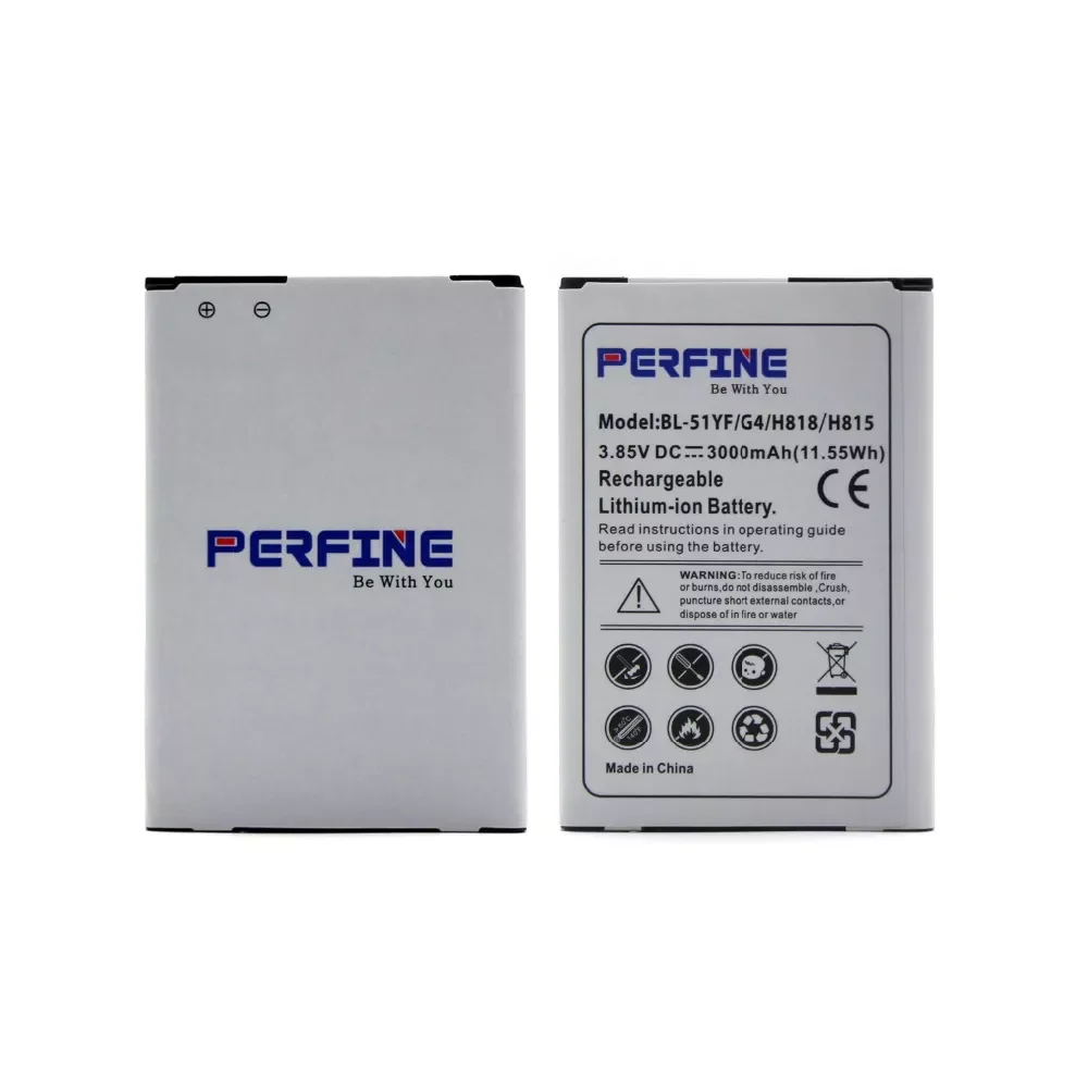 2023New Perfine LG G4 Battery BL-51YF 3000 mAh for G4 LG Battery VS986 H818 Replacement Phone Batteries
2023New Perfine LG G4 Battery BL-51YF 3000 mAh for G4 LG Battery VS986 H818 Replacement Phone Batteries
