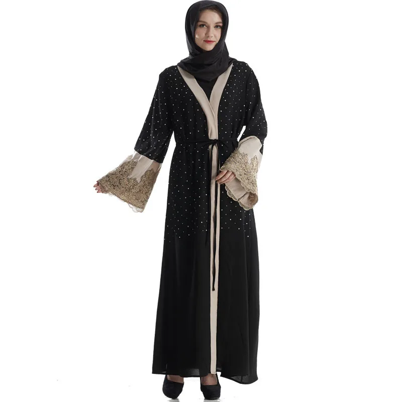 Women's Muslim Cardigan Robe Embroidered Diamond Dress Muslim Fashion Abayas for Women Turkish Islamic Clothing
Women's Muslim Cardigan Robe Embroidered Diamond Dress Muslim Fashion Abayas for Women Turkish Islamic Clothing