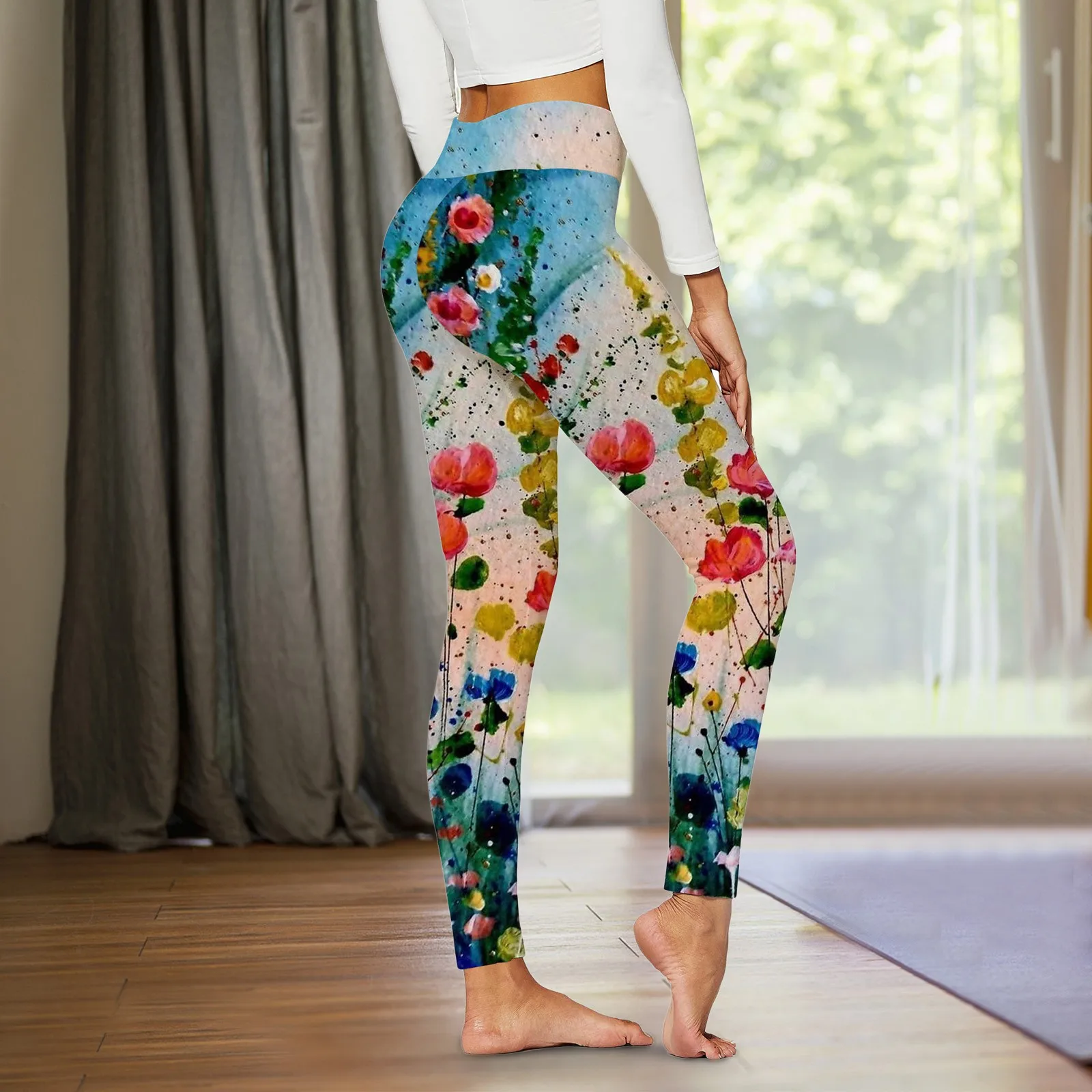 Women High Waist Sports Leggings Long Sports Floral Ladies Elastic Waist Pants Skinny Black Pants Women Women Work Clothes
Women High Waist Sports Leggings Long Sports Floral Ladies Elastic Waist Pants Skinny Black Pants Women Women Work Clothes