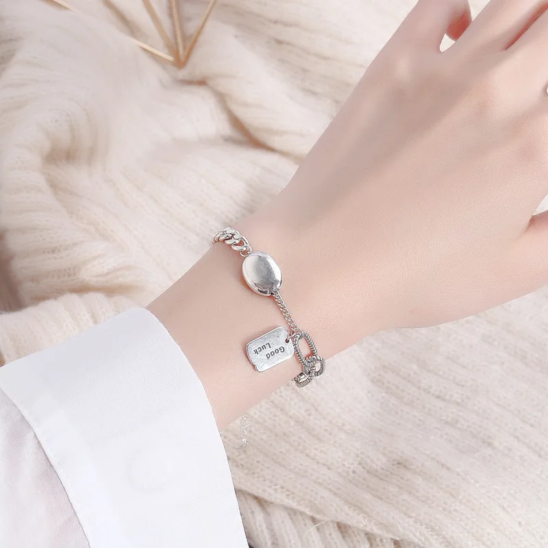 S925 Sterling Silver Retro Thai Silver Good Luck Bracelet Personality Trend Men and Women European and American handmade silver
S925 Sterling Silver Retro Thai Silver Good Luck Bracelet Personality Trend Men and Women European and American handmade silver