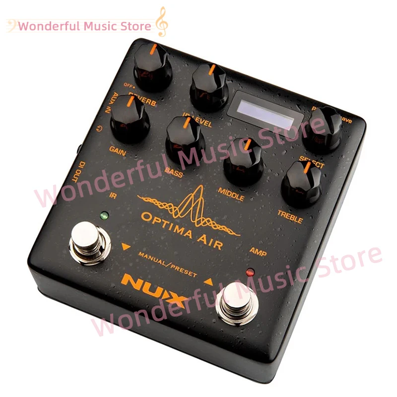 NUX NAI-5 Optima Air Dual Switch Acoustic Guitar Pedal Simulator with Preamp IR Loader Capture Mode Effects for Guitars
NUX NAI-5 Optima Air Dual Switch Acoustic Guitar Pedal Simulator with Preamp IR Loader Capture Mode Effects for Guitars