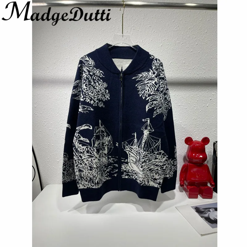 11,5 MadgeDutti винтажный жаккардовый воротник-стойка на молнии удобный кашемировый вязаный кардиган пальто для женщин
11,5 MadgeDutti винтажный жаккардовый воротник-стойка на молнии удобный кашемировый вязаный кардиган пальто для женщин