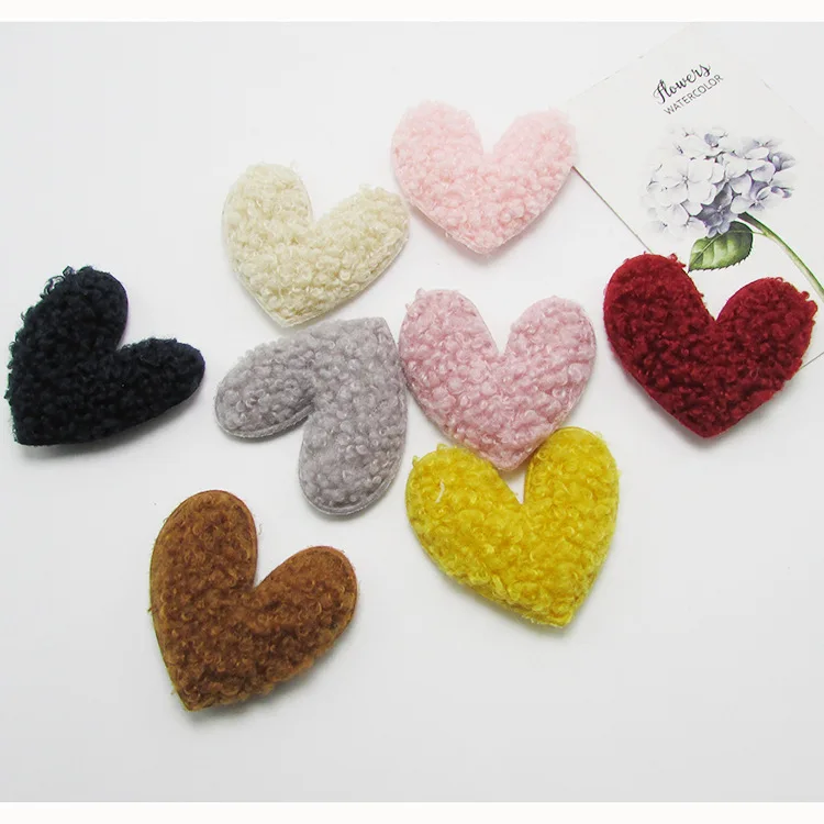 40pcs/lot 4.5cm Plush velvet Heart Padded Appliqued For DIY Handmade Kawaii Children Hair Clip Accessories Hat Shoes
40pcs/lot 4.5cm Plush velvet Heart Padded Appliqued For DIY Handmade Kawaii Children Hair Clip Accessories Hat Shoes