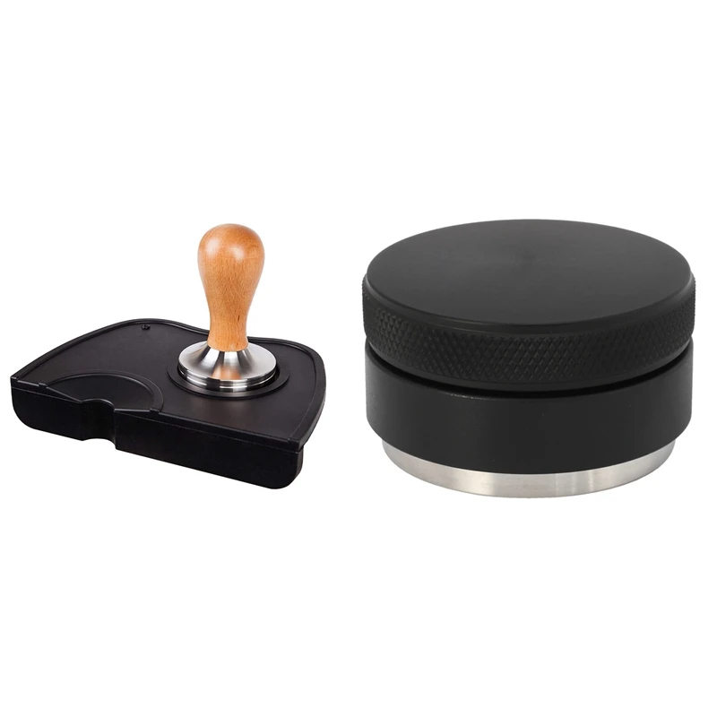 2Set 58.35Mm Coffee Distributor Leveler Tool With Coffee Tamper 58Mm Espresso Machine Portafilter Set With Mat
2Set 58.35Mm Coffee Distributor Leveler Tool With Coffee Tamper 58Mm Espresso Machine Portafilter Set With Mat