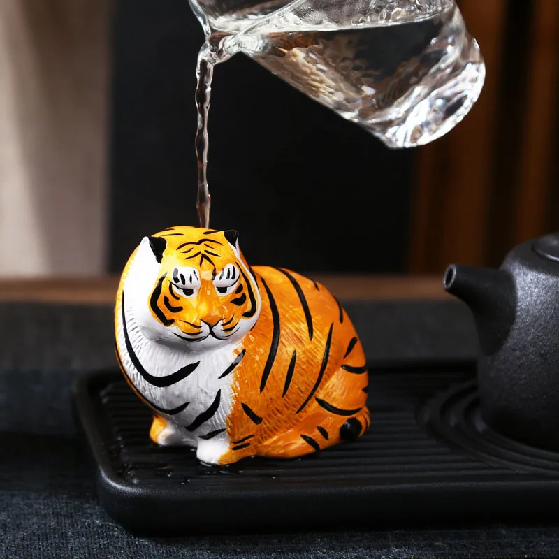 2022 Year of the Tiger Zodiac Tiger Tea Pets Hot Water Discoloration Ceramic Decoration Creative Tea Table Tea Tray Decorations
2022 Year of the Tiger Zodiac Tiger Tea Pets Hot Water Discoloration Ceramic Decoration Creative Tea Table Tea Tray Decorations