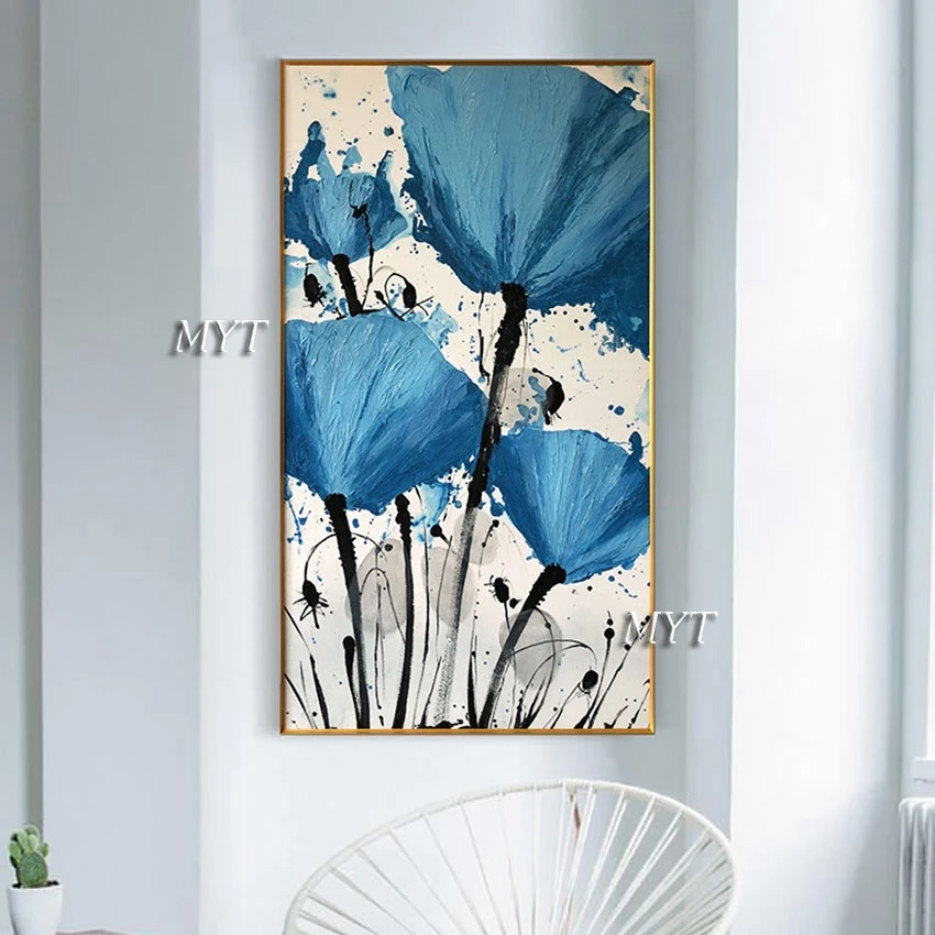 100% Handpainted High Quality Blue Textured Abstract Flower Painting Home Decoration Large Canvas Art Custom Artwork Unframed
100% Handpainted High Quality Blue Textured Abstract Flower Painting Home Decoration Large Canvas Art Custom Artwork Unframed