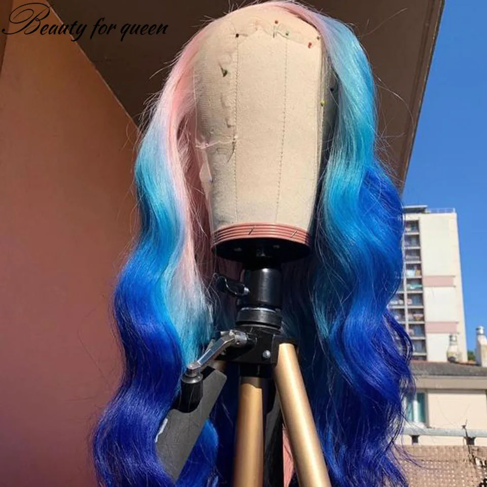 150% Density Blue Body Wave Brazilian Remy Hair HD Transparent Lace Frontal Wigs Pink Ombre Lace Front Human Hair Wigs For Women
150% Density Blue Body Wave Brazilian Remy Hair HD Transparent Lace Frontal Wigs Pink Ombre Lace Front Human Hair Wigs For Women
