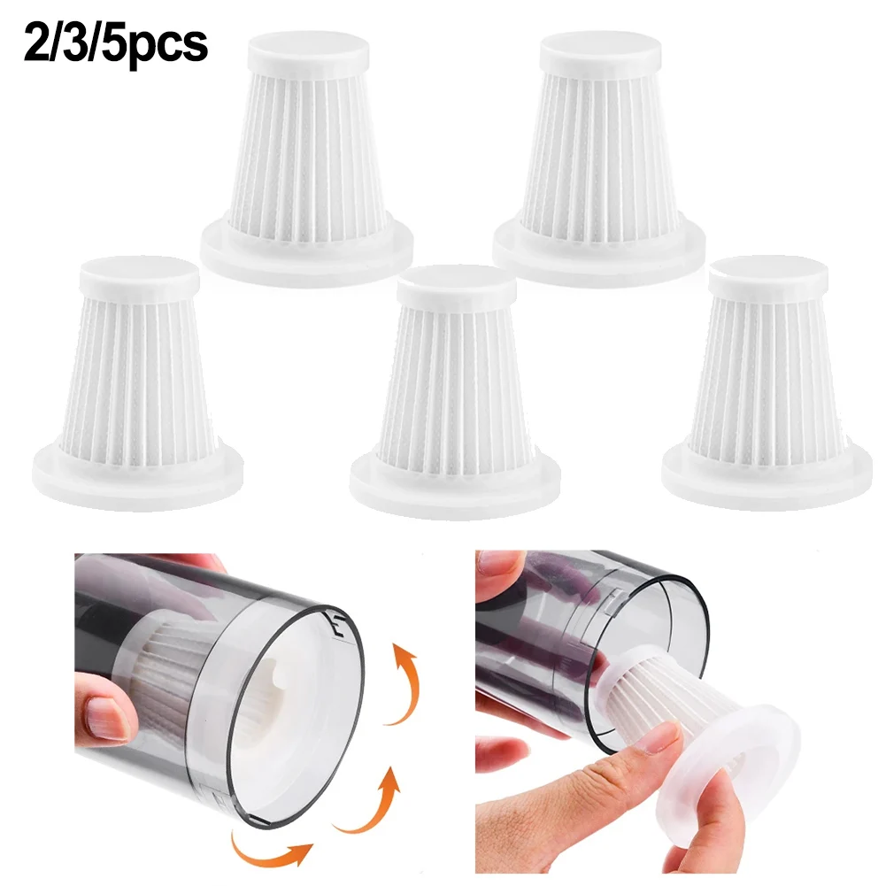 

2/3/5pcs Car Vacuum Cleaner Kits Vacuum Cleaner Filter Washable Reusable Filter Reduce Dust Pollen Allergens Home Cleaning Parts